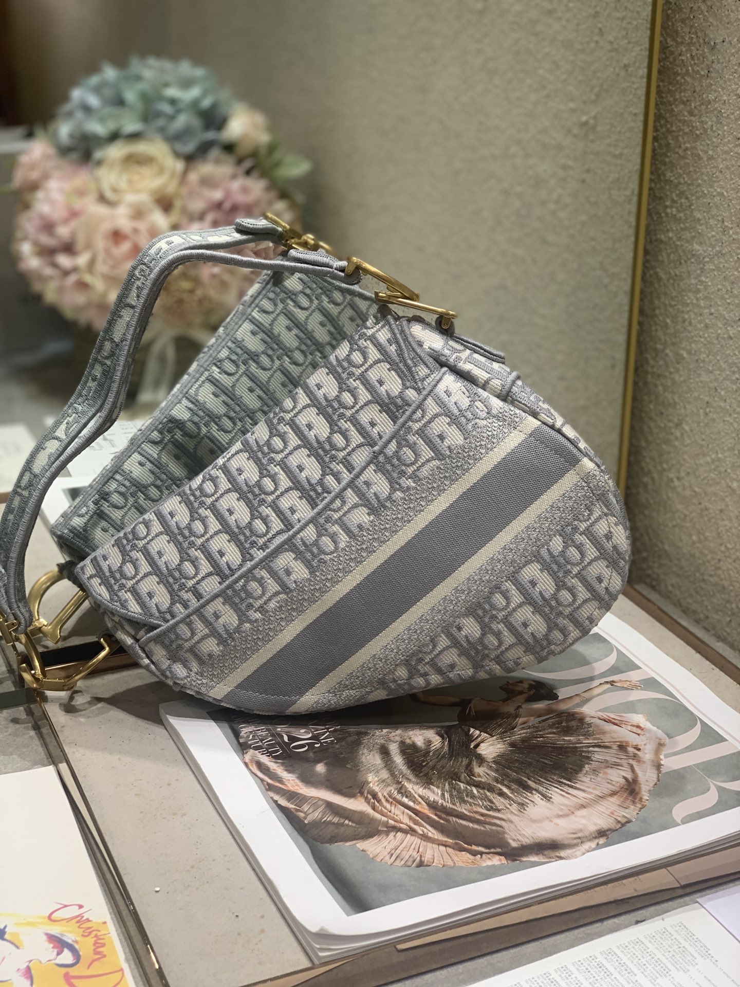 Dior Oblique Saddle Bag - Image 3