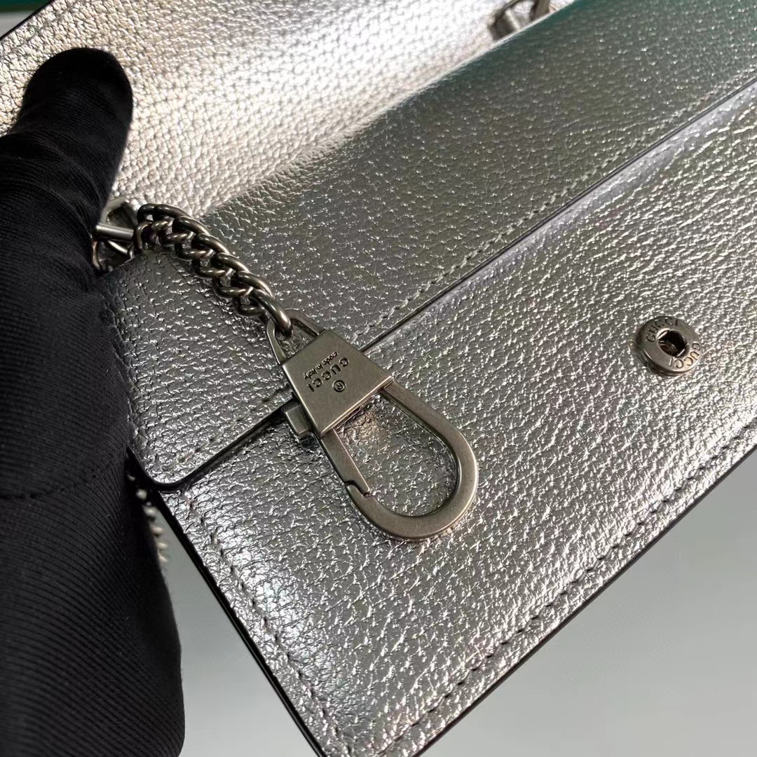 Dionysus Super Mini Aus Silbernem Laméleather Bag - Image 2